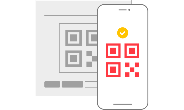 店舗のQRコードを読み取り店舗登録のイメージ